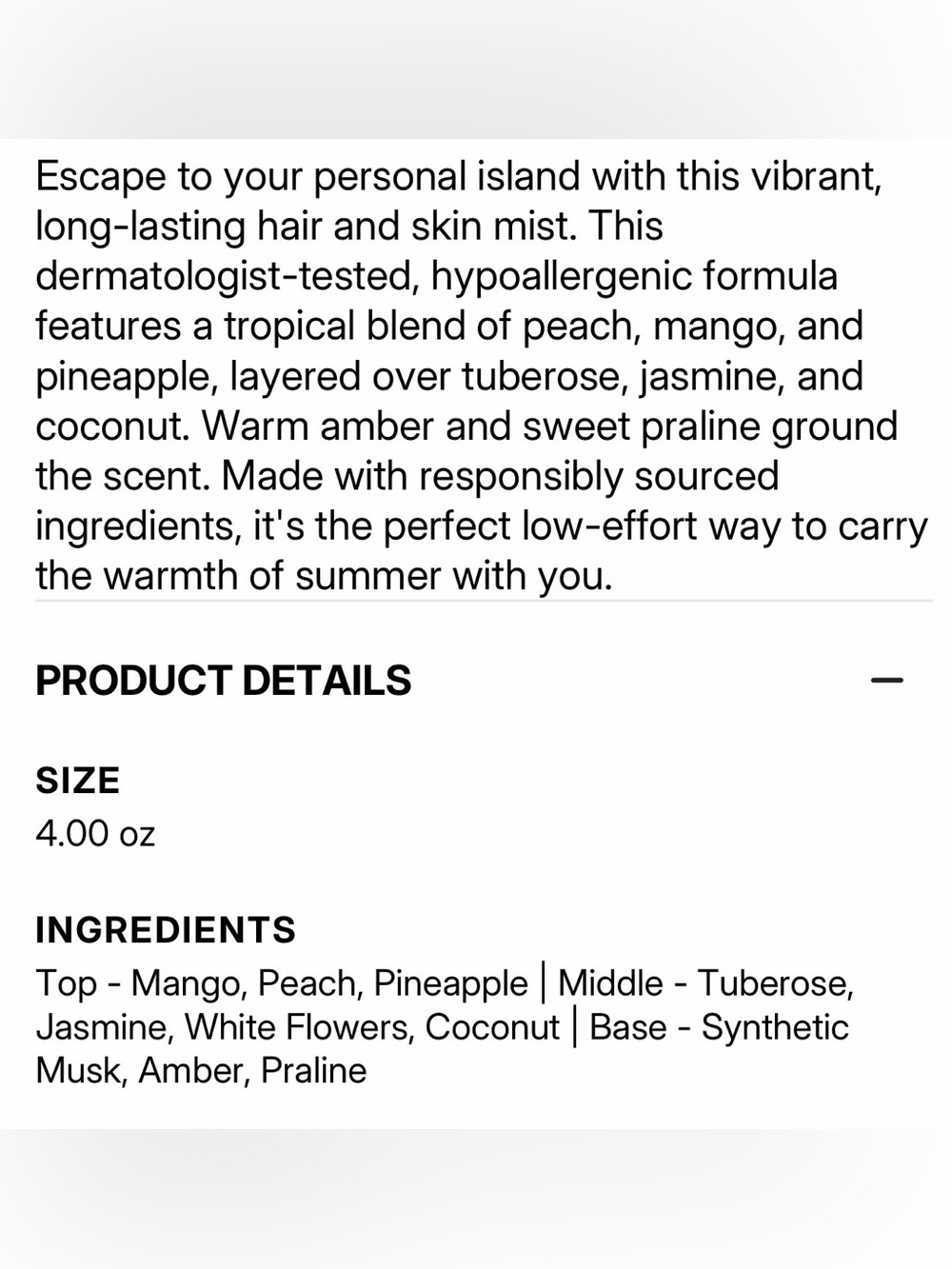 KOPARI BEAUTY Hair & Body Mist 4fl.oz - Picture 7 of 11